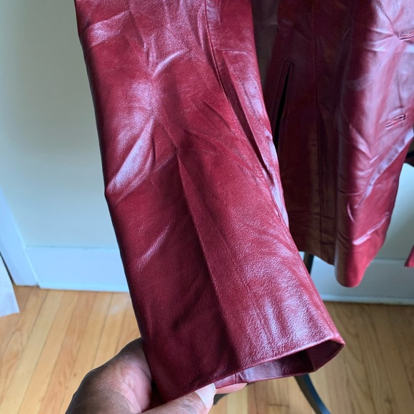 Authentic Vera Pelle burgundy jacket size L - Picture 7 of 14